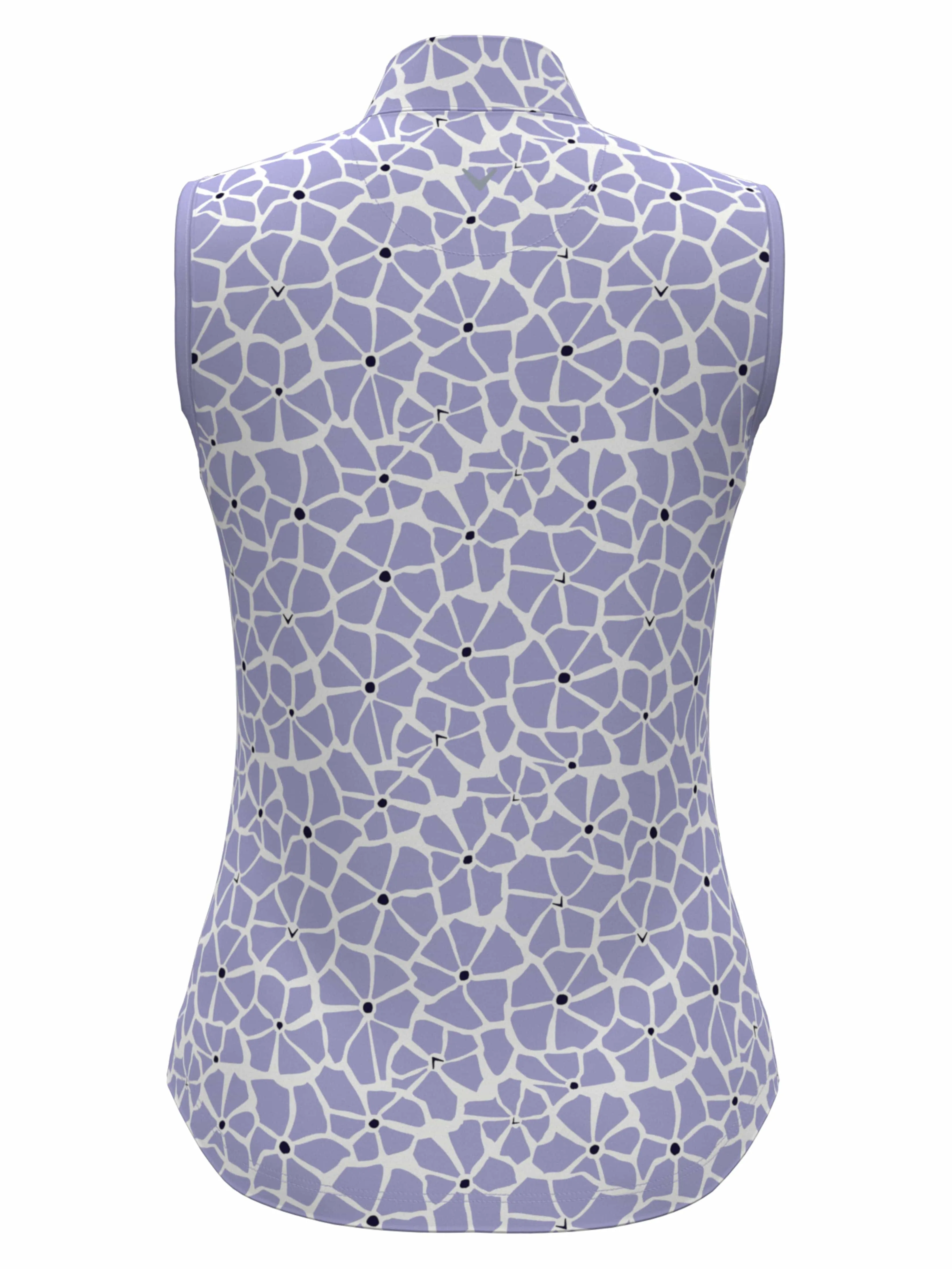 Womens Spring Floral Print Zip Golf Polo Callaway Apparel
