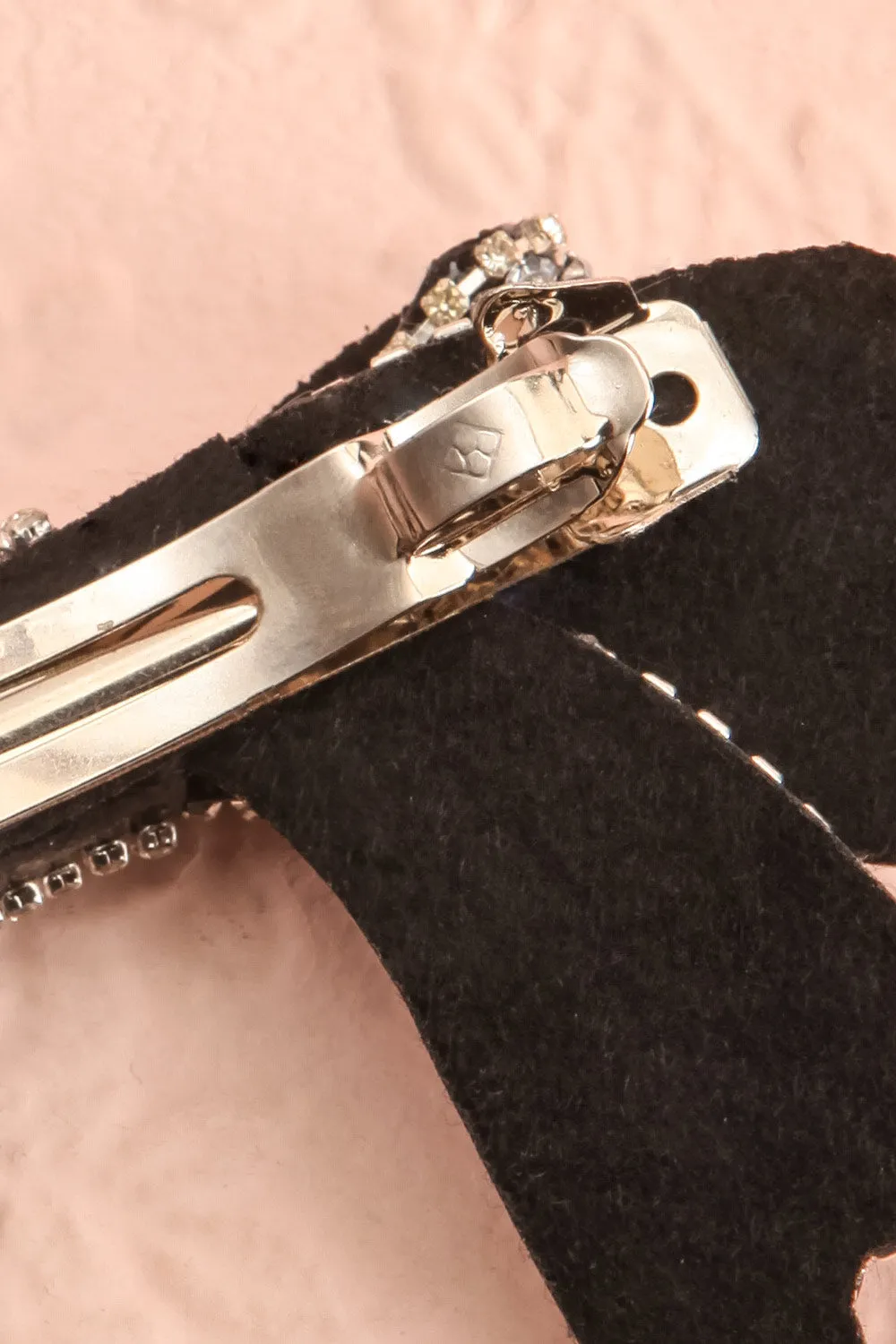 Yael | Bow Hair Clip w/ Crystals