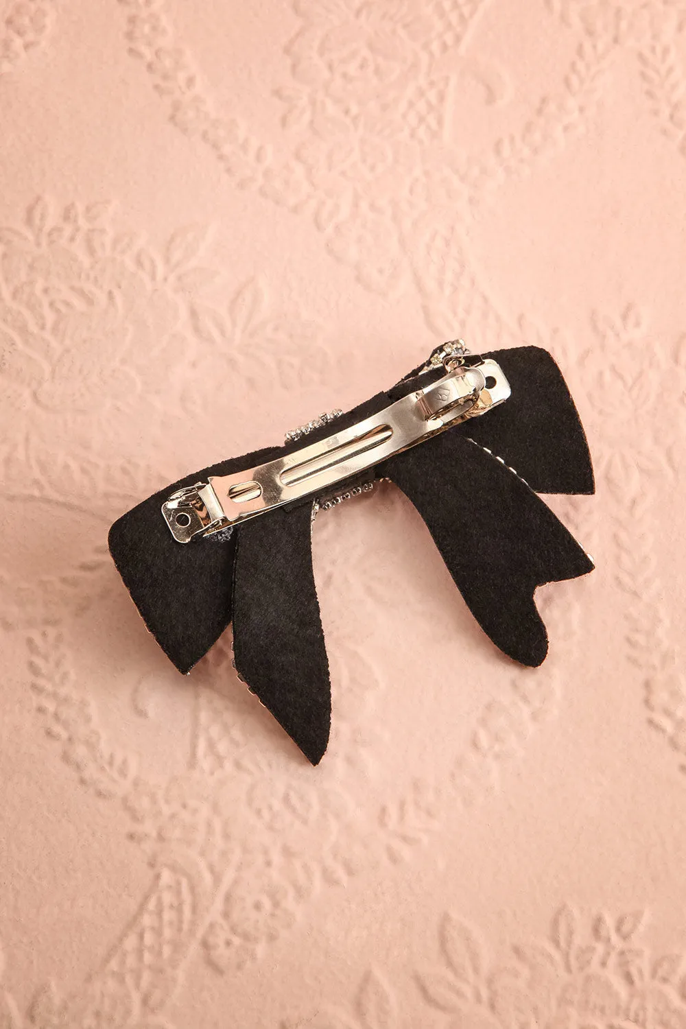 Yael | Bow Hair Clip w/ Crystals