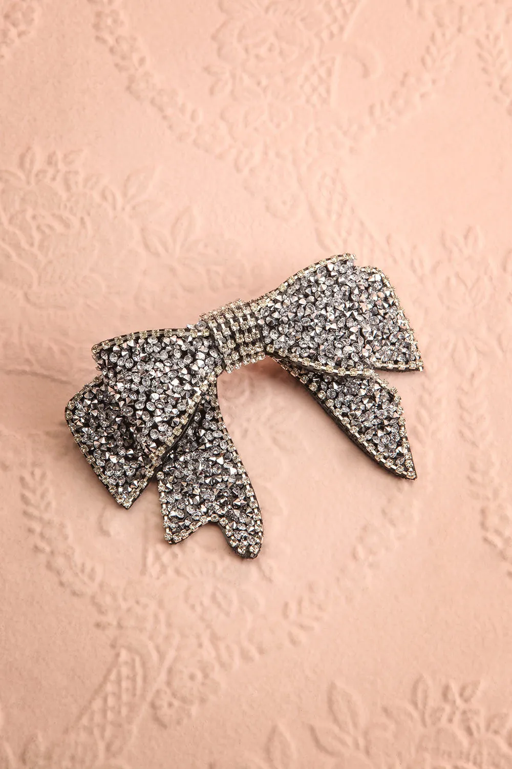 Yael | Bow Hair Clip w/ Crystals