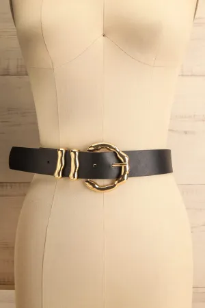Yamoussoukro Black | Faux Leather Belt