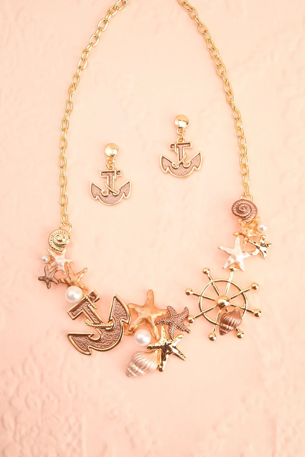 Zayalie | Nautical Necklace & Earrings Set