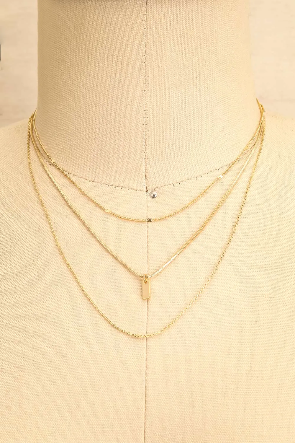 Zidia Gold | Minimalist Multi-Row Necklace