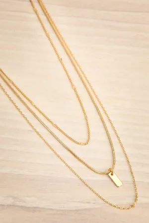 Zidia Gold | Minimalist Multi-Row Necklace