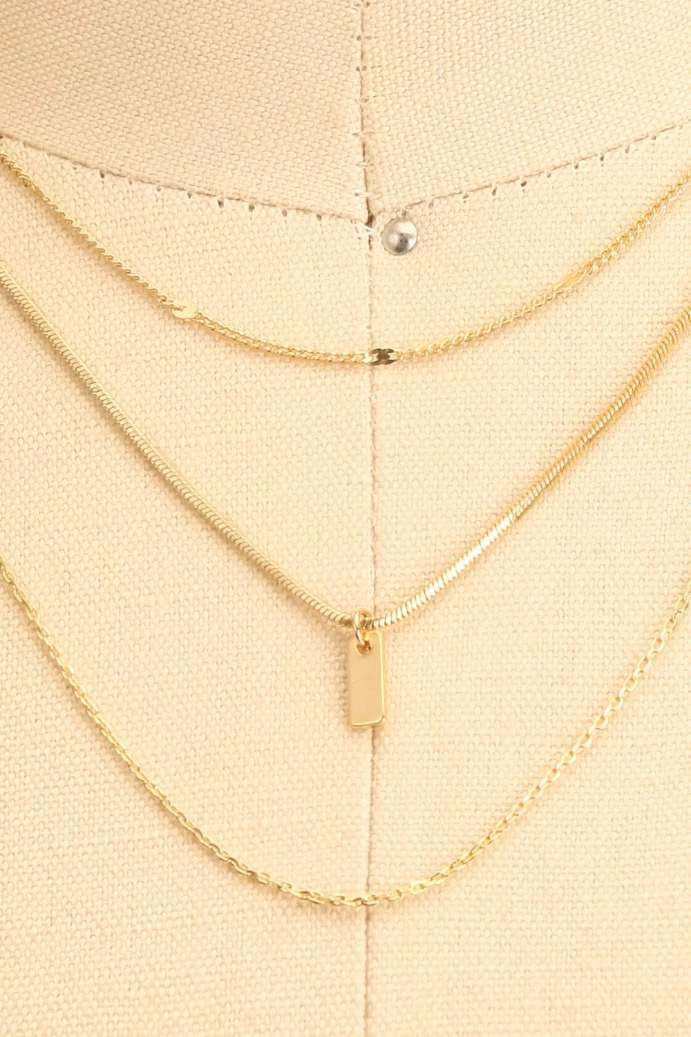 Zidia Gold | Minimalist Multi-Row Necklace