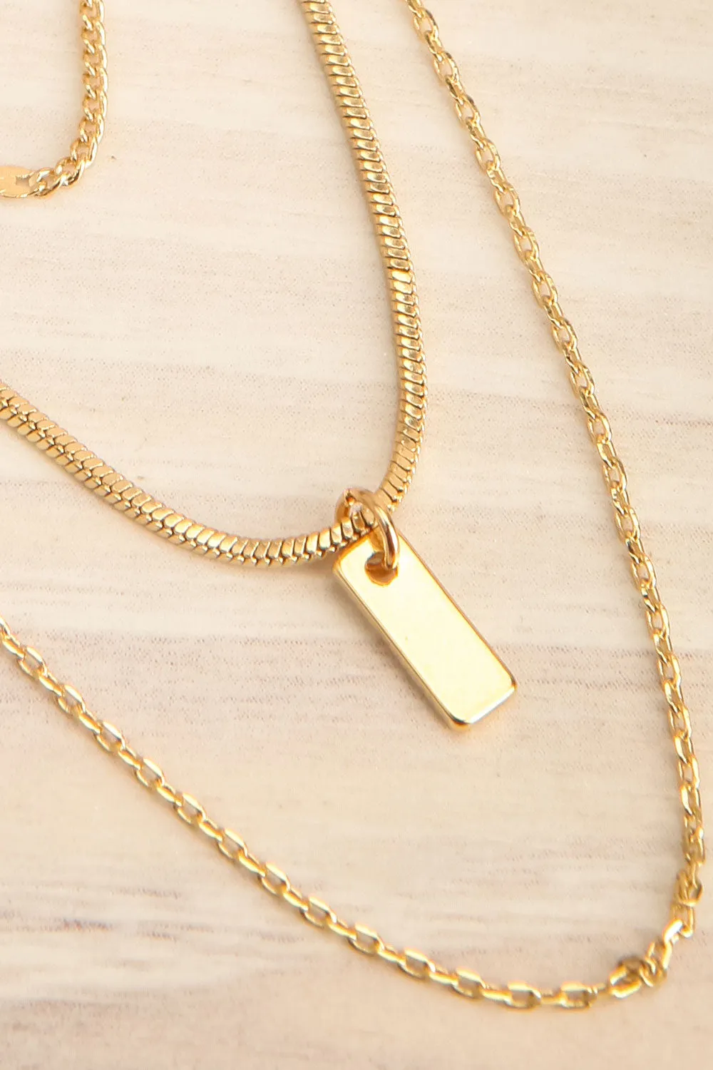 Zidia Gold | Minimalist Multi-Row Necklace