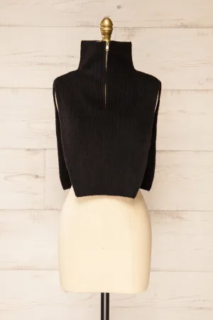 Zigong Black | High Neck Collar w/ Zipper