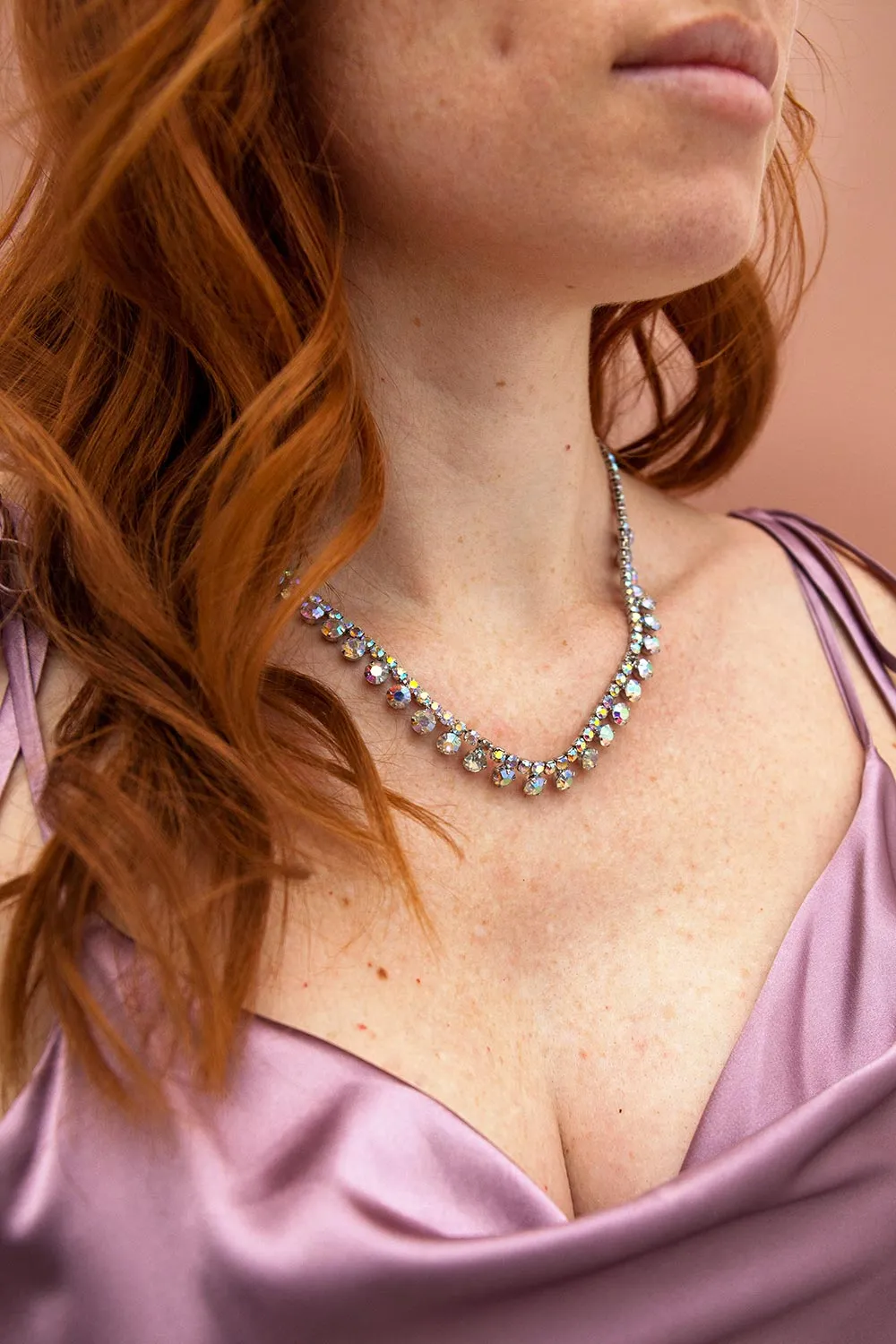 Zinara | Iridescent Crystal Necklace