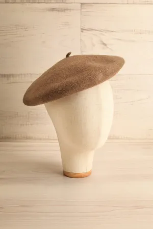 Zuzot Taupe | Wool Beret